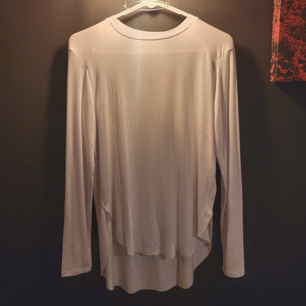 Halogen longsleeve shirttail hem